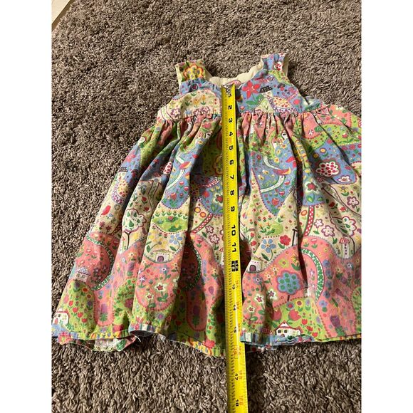 Jelly the Pug Dress Floral Garden Path 2T Whimsical Fun Novelty Dress - Picture 7 of 7